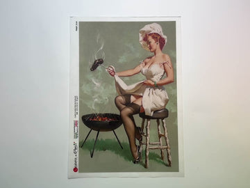 A 15 second video shows a close-up and backside of Paper Designs Italy's Flirty BBQ Cookout A4 rice paper against a white background.