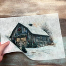 A 14 second video shows close-ups of 3 sheets of ReDesign with Prima's Santa's Woodland Stroll A3 fiber papers against a wood background.