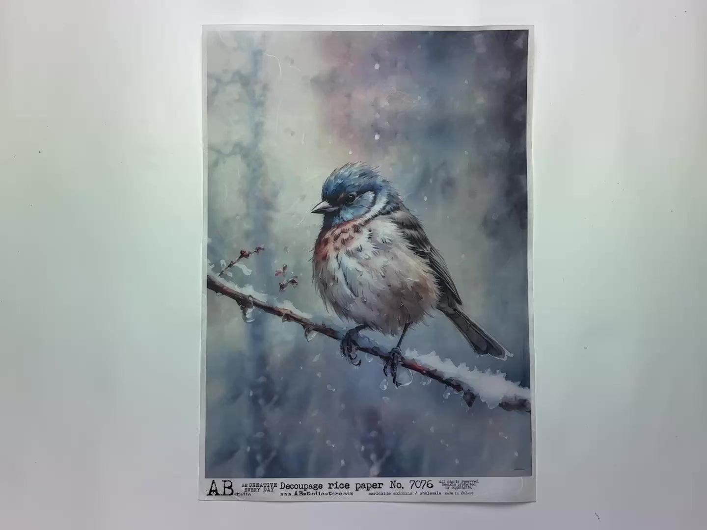 AB Studio - Winter Watcher Decoupage Paper (A4 Size)-3