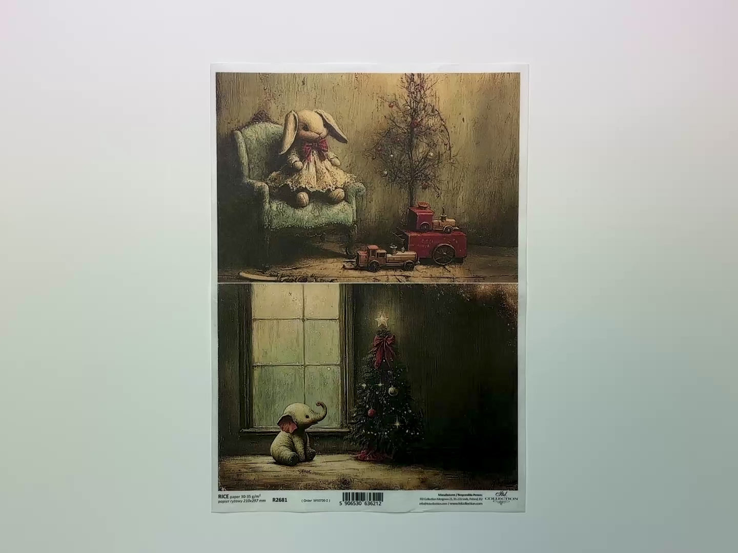 ITD Collection - Whimsical Christmas Scenes Decoupage Paper (A4 Size)-3