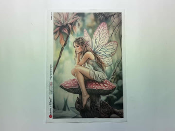 Paper Designs Italy - Toadstool Fairy Decoupage Paper (A5, A4 Size) - 0