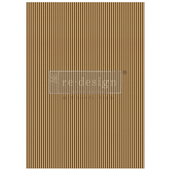 A1 fiber paper that features a repeating fine line design that resembles small slats of wood. White borders are on the sides.