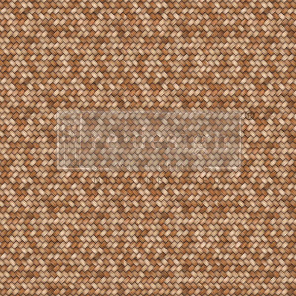A1 fiber paper design that features a repeating braid pattern in subtle, neutral brown shades.