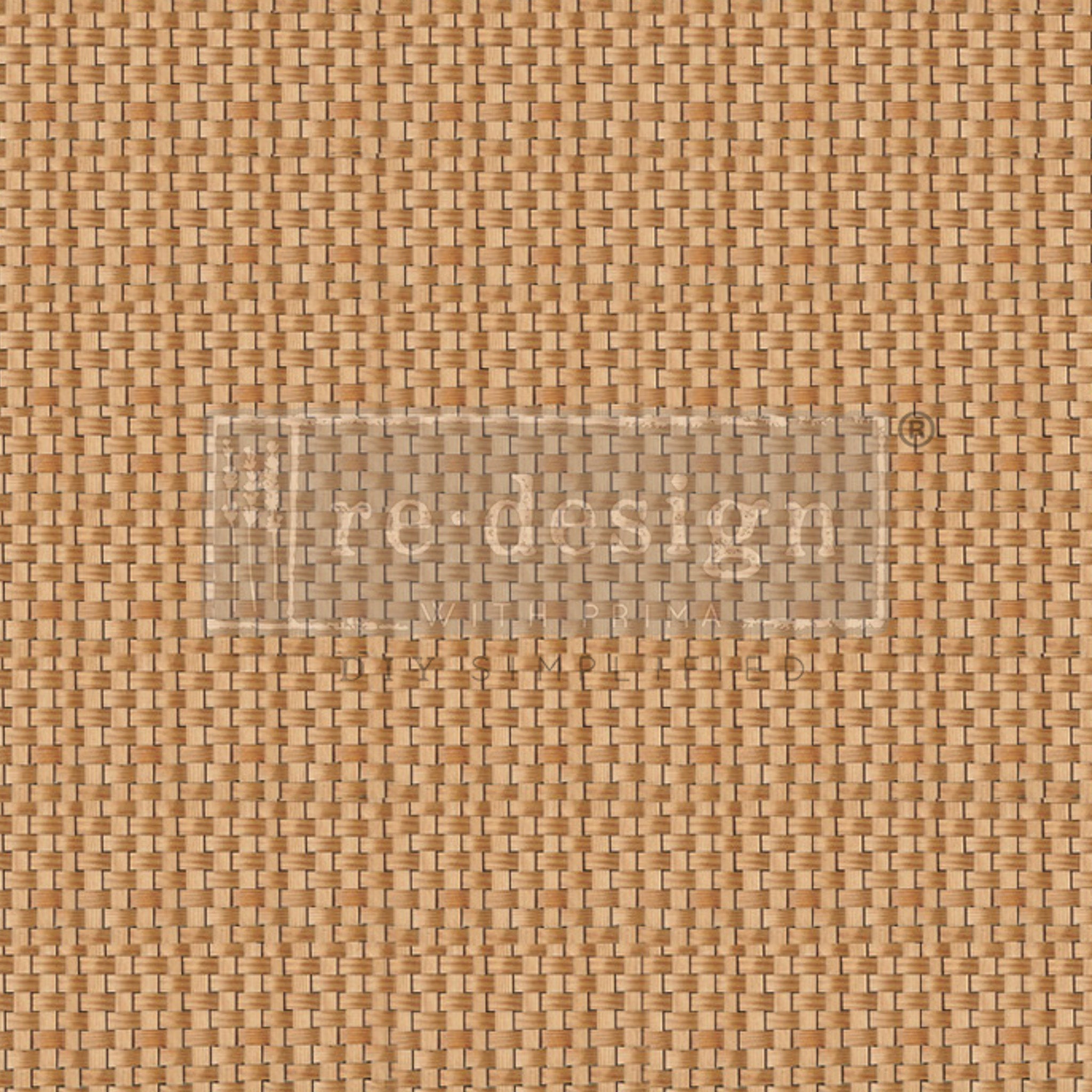 A1 fiber paper design that features a repeating square basket weave pattern in a neutral palette. 