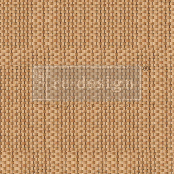 A1 fiber paper design that features a repeating square basket weave pattern in a neutral palette. 