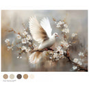 Alabaster Grace decoupage paper color palette with warm neutrals, soft cream, taupe, beige, and gray tones