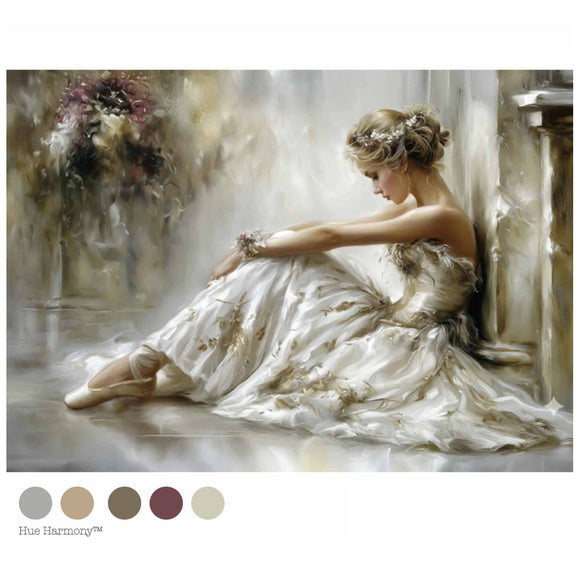 Etoile Studio A1 fiber decoupage paper with soft neutral Hue Harmony colors for romantic furniture decor

