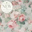 ReDesign with Prima Pink Blossom Bliss decoupage paper set with blush pink roses, soft greenery, and faded vintage floral texture