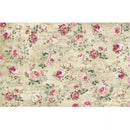 ReDesign with Prima Timeless Charm decoupage paper with delicate roses, greenery, and handwritten script background