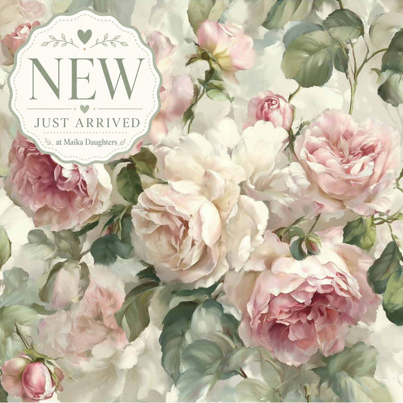 ReDesign with Prima Velvet Bloom A1 fiber decoupage paper with soft pink roses and vintage floral detail