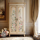 Blush Harmony furniture transfer styling photo on ornate wardrobe doors with vertical floral placement