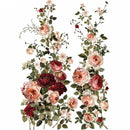Scarlet Embrace transfer design close view of cascading rose vines and vintage botanical florals for furniture makeovers