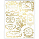 ReDesign with Prima Chant Du Matin Gold H2O water slide transfers, two 8.5 x 11 inch sheets shown with size guide