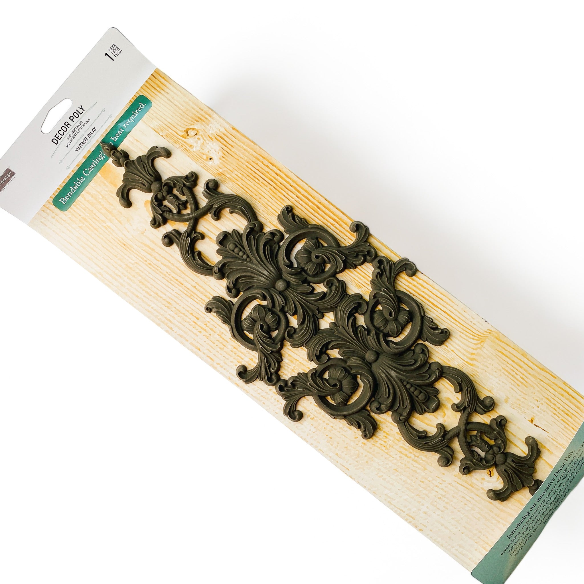A package of ReDesign with Prima's Vintage Inlay Decor Poly Casting is against a white background.