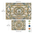 Serenade in Blue fiber decoupage paper sheet sizes 19x30 and A3 16.5x11.7 with color palette for furniture decor projects