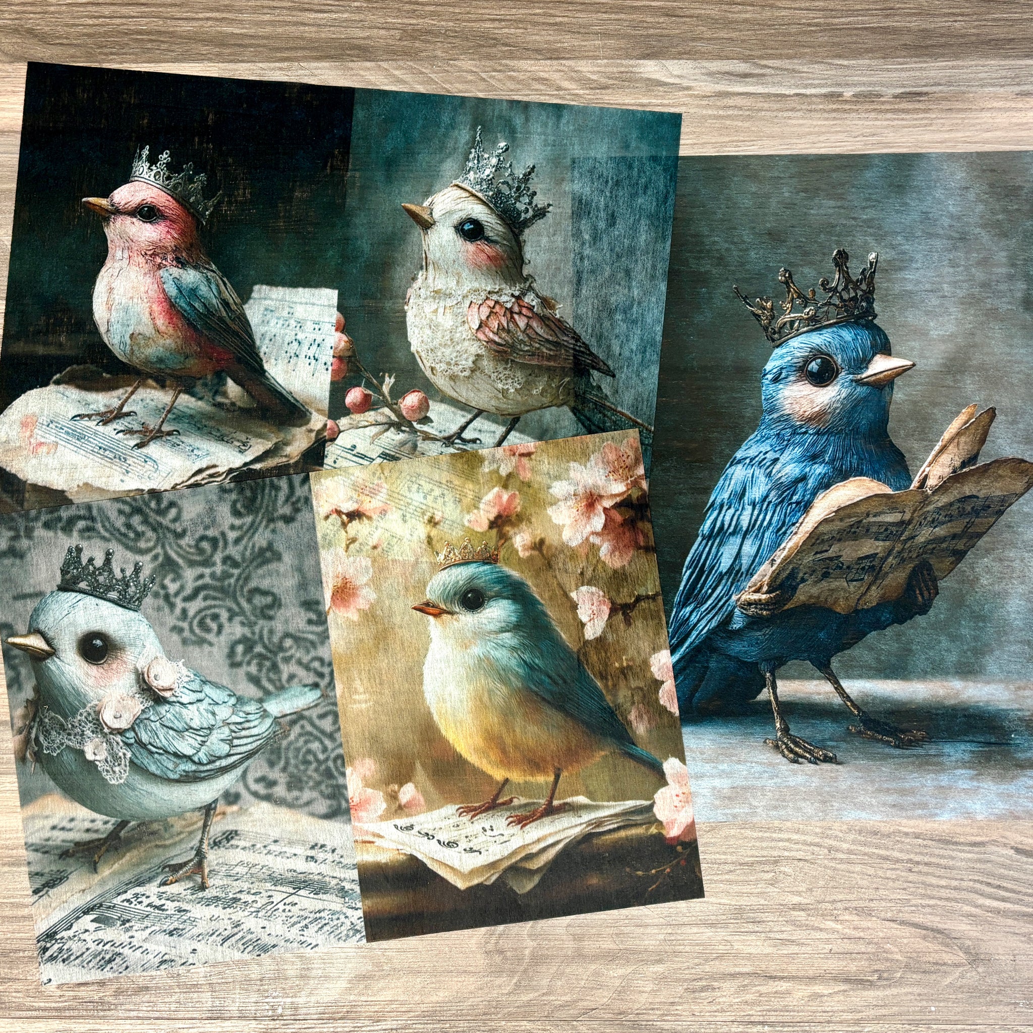 Exclusive Rustic Flight A3 Fiber Decoupage Papers (3 Pack) - Limited Edition