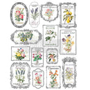 ReDesign with Prima Whispers & Petals H2O water slide transfer sheet with vintage floral labels, lavender, roses, and lemon artwork