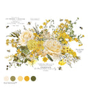 ReDesign with Prima's Sunlit Serenade Transfer for furniture is against a white background with 5 matching color samples.