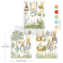 ReDesign with Prima Cottontail Diaries rub-on transfer size 8.5x11 inches with color palette and three-sheet layout