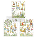 The Cottontail Diaries furniture transfer by ReDesign with Prima showing three 8.5x11 rub-on transfer sheets with storybook bunny designs