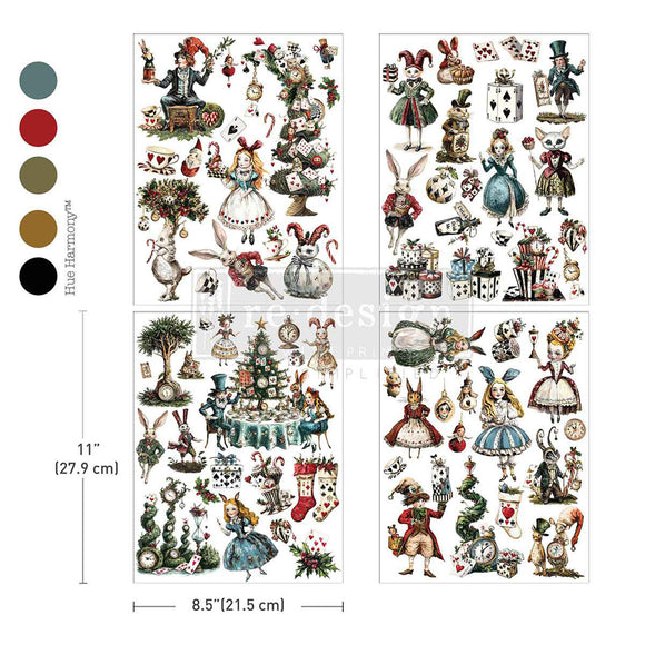ReDesign with Prima - Whimsical Holiday Dreams Alice in Wonderland (4 Sheets)