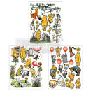 Mapleberry Glen storybook furniture transfer by ReDesign with Prima - 3 sheets 8.5x11 with balloons and whimsical character scenes