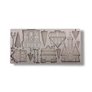 mold with various village shapes on a white background