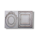 Decorative picture frames in silicone mold on a white background