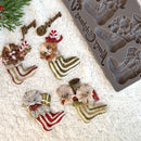 ReDesign with Prima's Festive Cardinal Cheer silicone mold and colorful castings created by Casamia are against a white Sherpa blanket background.