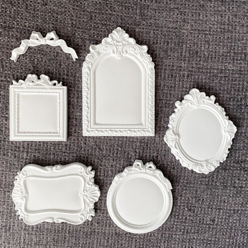 Finished cast examples from ReDesign with Prima Ornate Mini Frames silicone mold