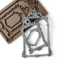 Decorative frame silicone mold on a white background