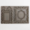 ReDesign with Prima Miniature Grace Frames silicone mold 5x8 with ornate square and oval vintage frame details