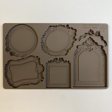 ReDesign with Prima Ornate Mini Frames 5x8 silicone mold showing five detailed frame cavities