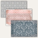 Tissue paper designs that feature 3 charming Victorian-inspired shabby chic patterns.