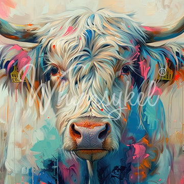 Whimsykel - Bessie Blue Cow Decoupage Paper (21x29, 14x20) - 0