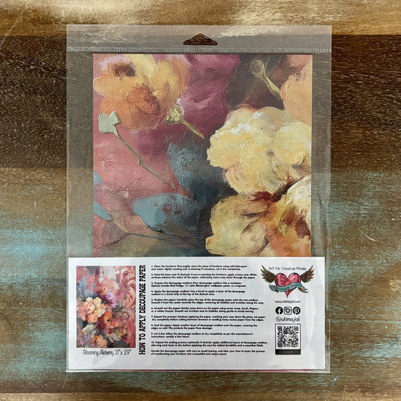 Whimsykel - Blooming Alchemy Decoupage Paper (14x20 & 21x29 Sizes) Decoupage Paper