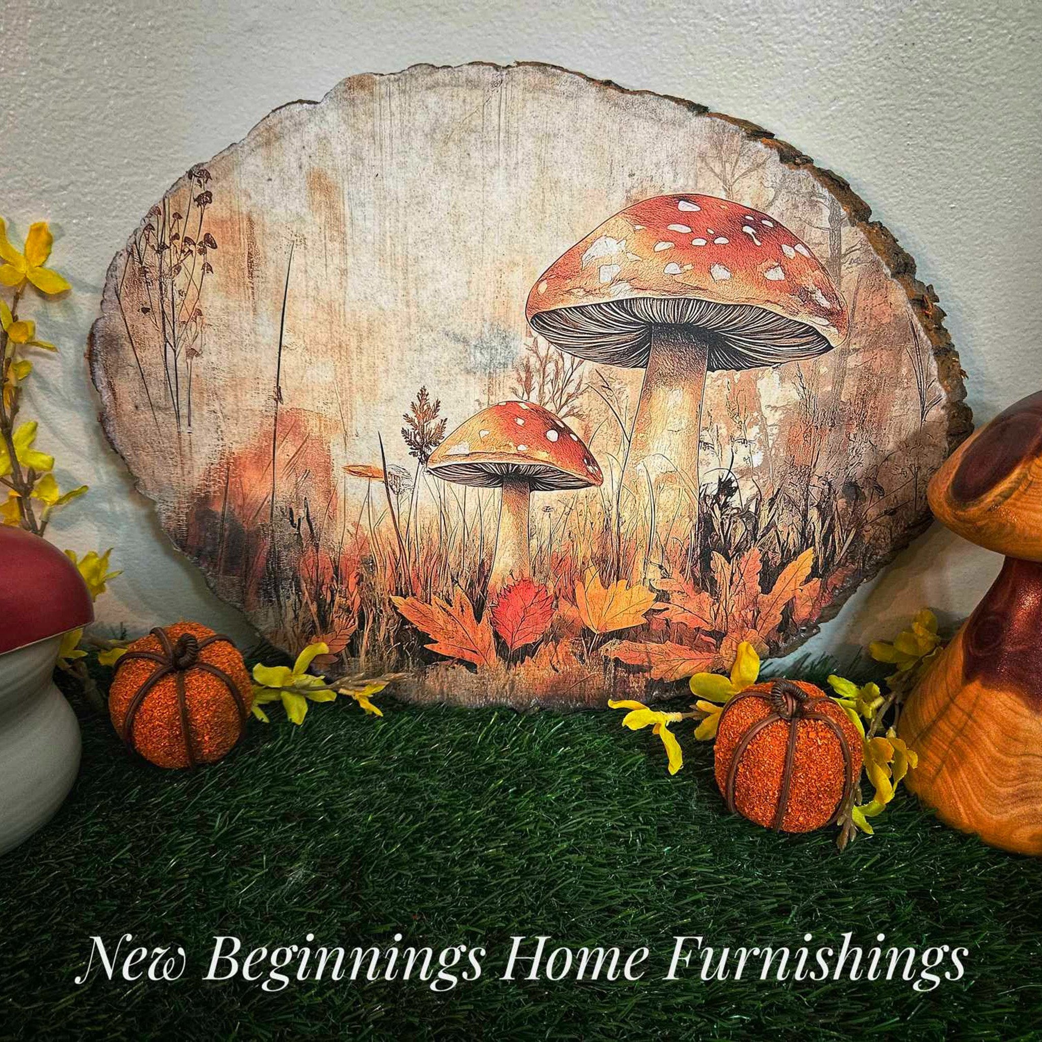 Fall Mushrooms Tissue Decoupage Paper