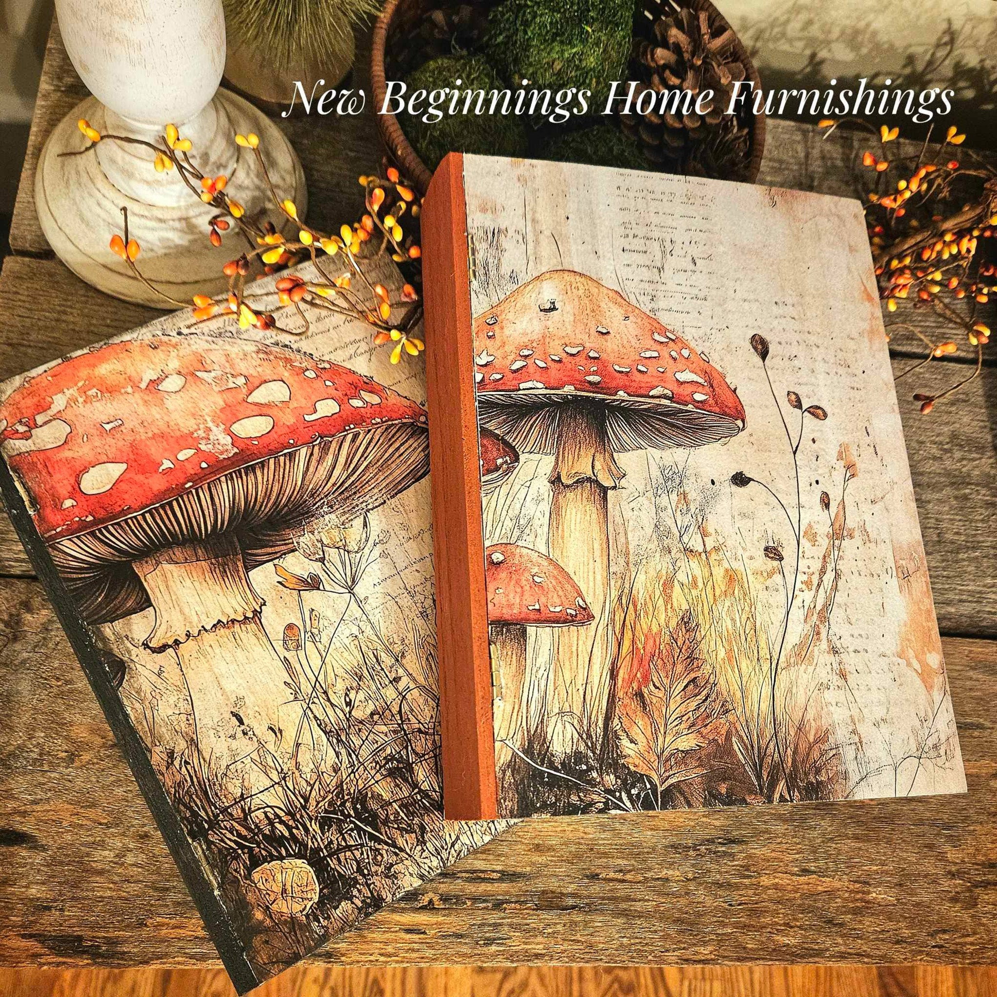 Fall Mushrooms Tissue Decoupage Paper