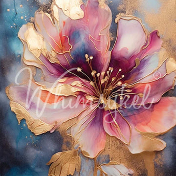 Whimsykel - Floral Metallic Ink Decoupage Paper (21x29, 14x20)