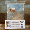 Decorative paper with a kite design on a textured surface