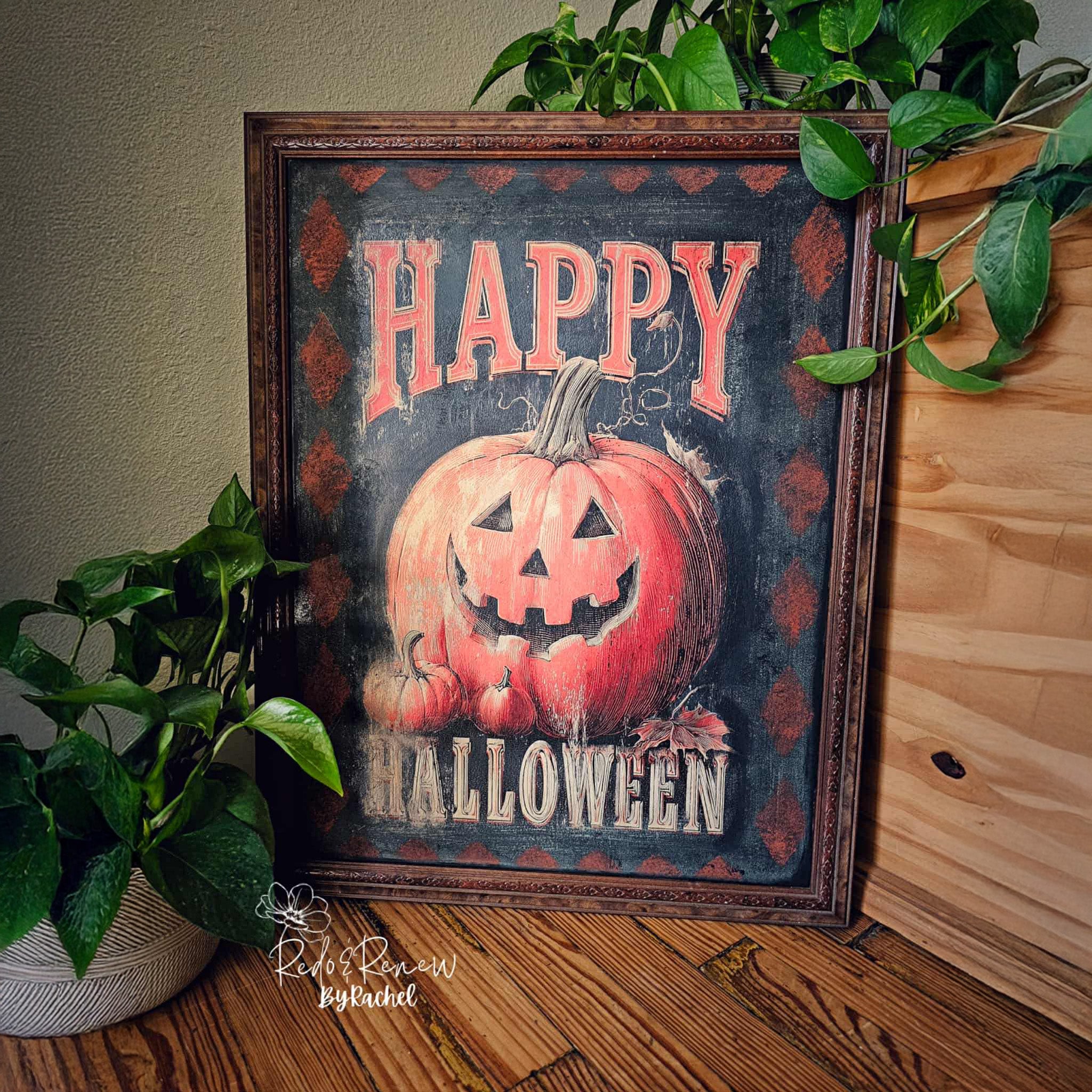 Whimsykel - Happy Halloween Collage Decoupage Paper (21x29 Size)