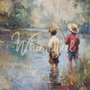 Whimsykel - Just Fishing Decoupage Paper (21x29, 14x20)-1