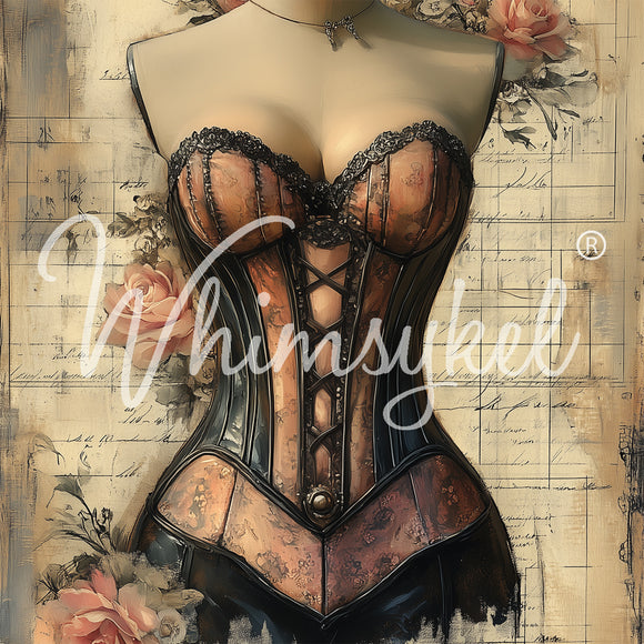 Whimsykel - Laced in Time Decoupage Paper (21x29 Size)