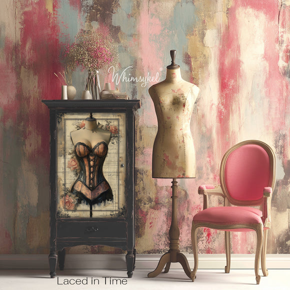 Whimsykel - Laced in Time Decoupage Paper (21x29 Size)