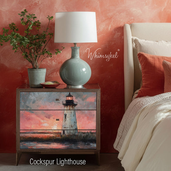 Whimsykel Cockspur Lighthouse Decoupage Paper | 21x29