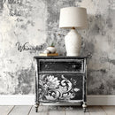 Whimsykel - Noir Brocade Decoupage Paper (Left & Right Sheets 2 Sizes Available) Decoupage Paper