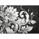 Whimsykel Noir Brocade Decoupage Paper – Right Sheet, elegant matching floral design for symmetrical furniture projects