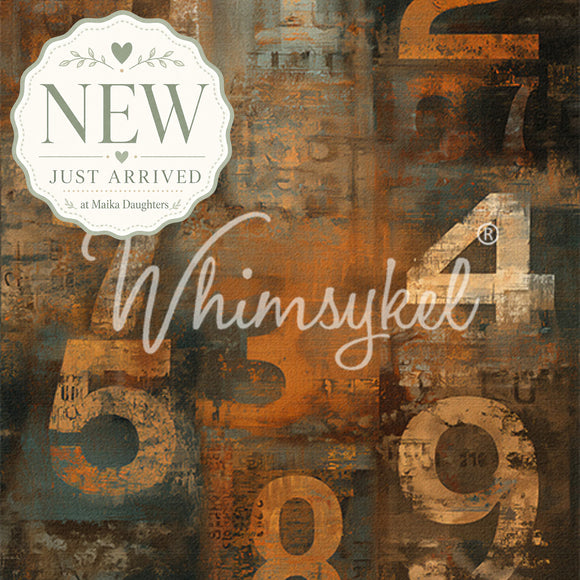Whimsykel - Number Grunge Industrial Decoupage Paper | 21x29