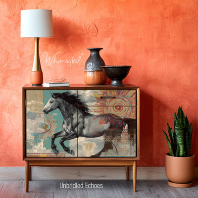 Whimsykel - Unbridled Echos Decoupage Paper (21x29 Size) - 0