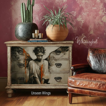 Whimsykel - Unseen Wings Decoupage Paper (21x29 Size) - 0